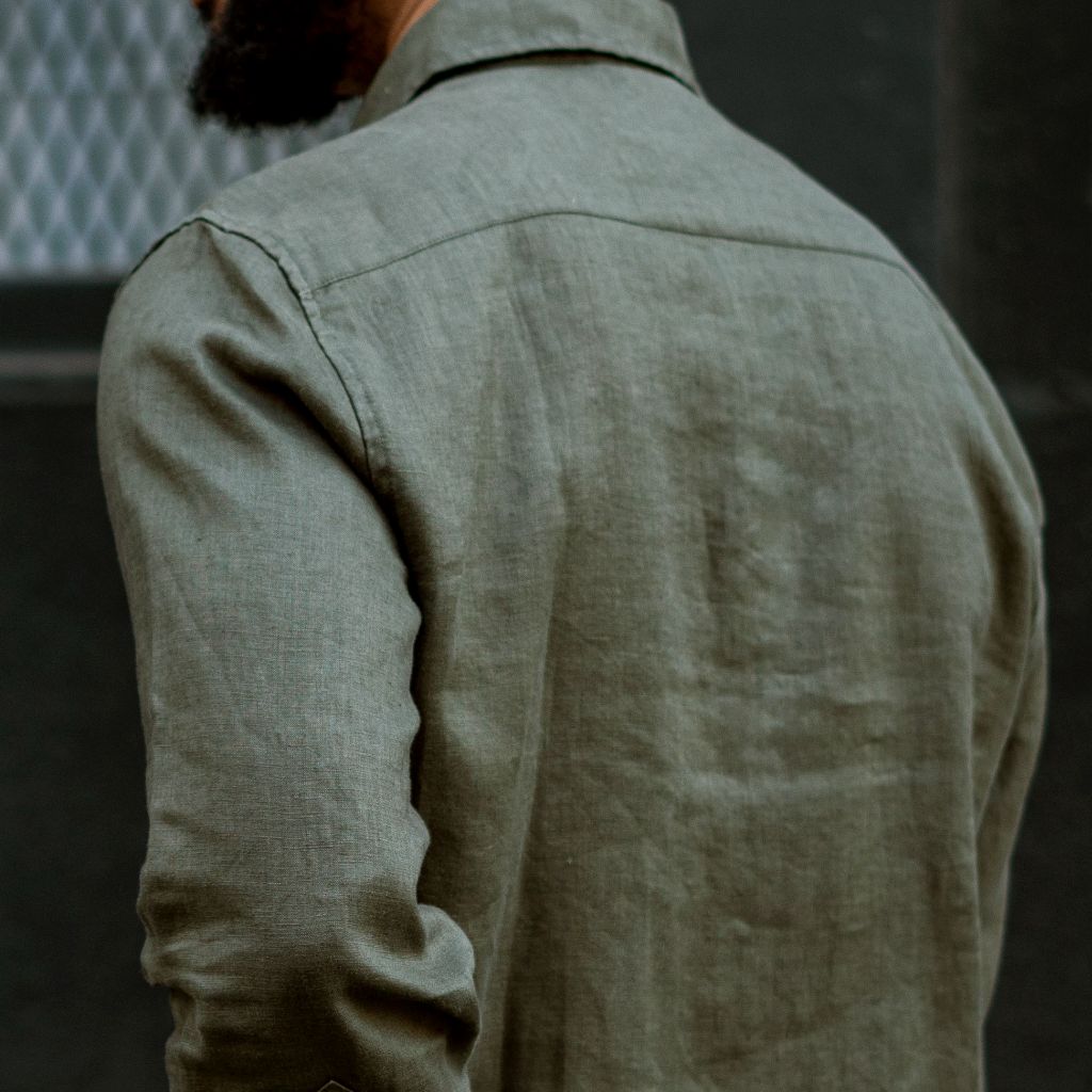 Linen Shirt | Olive - Image 7